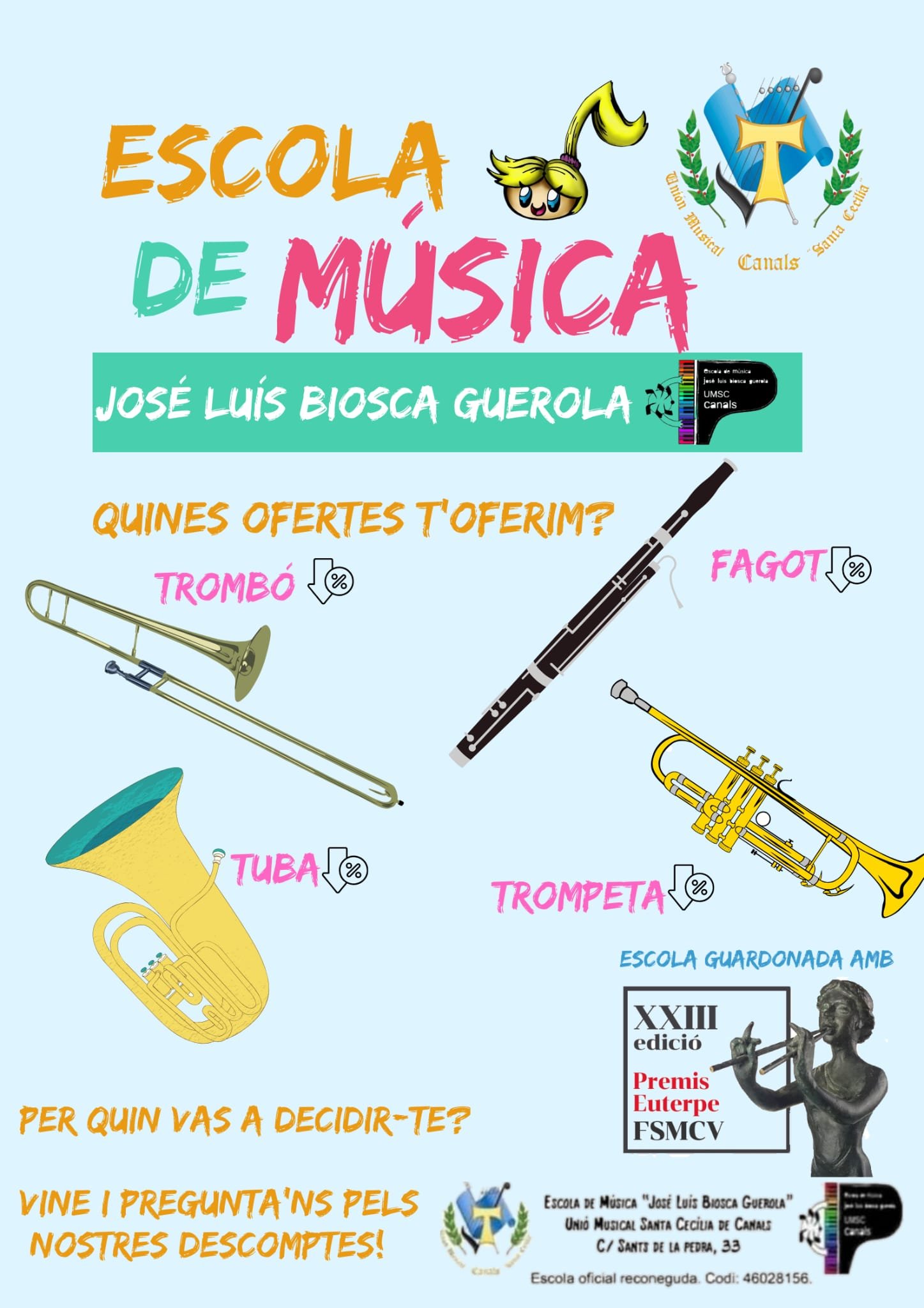 Escuela musica plazas abiertas